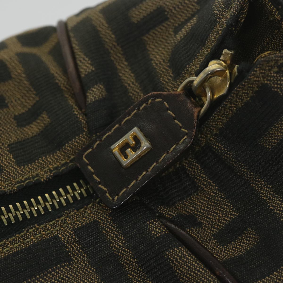 FENDI Zucca Canvas Vanity Cosmetic Pouch Black Brown59689