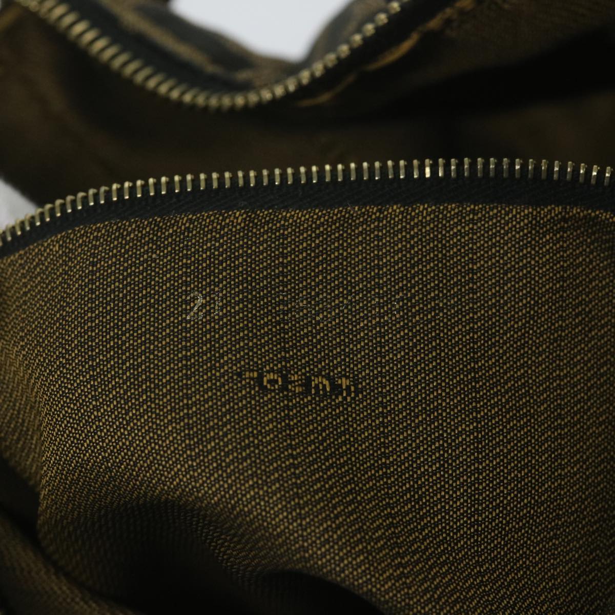 FENDI Zucca Canvas Vanity Cosmetic Pouch Black Brown59689