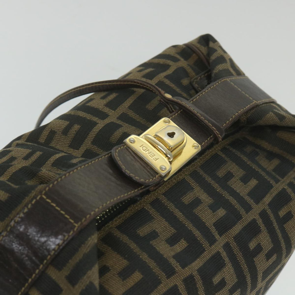 FENDI Zucca Canvas Vanity Cosmetic Pouch Black Brown59689