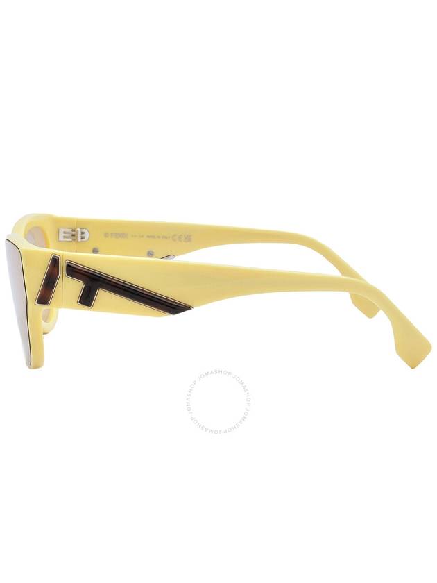Fendi Fendi Shiny Light Brown Shield Ladies Sunglasses FE40135I 39E 140