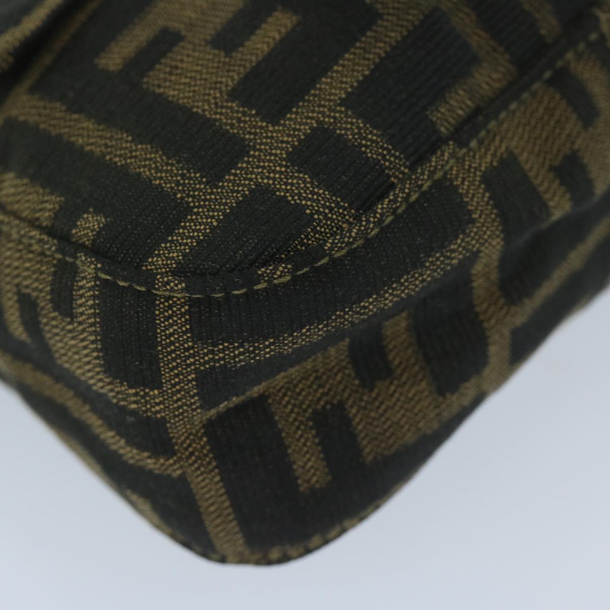 FENDI Zucca Canvas Mini Mamma Baguette Hand Bag Black Brown59810A