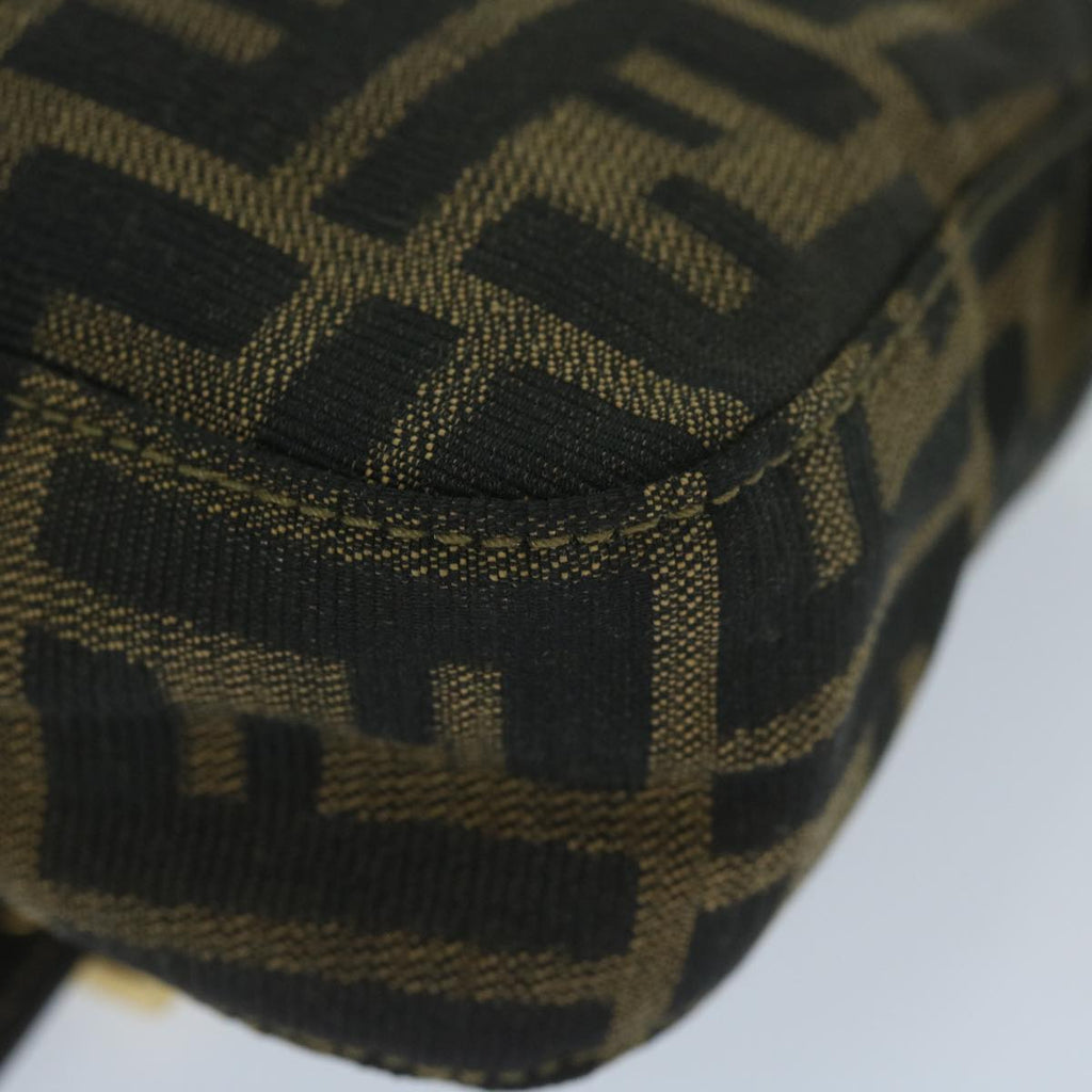 FENDI Zucca Canvas Mini Mamma Baguette Hand Bag Black Brown59810A