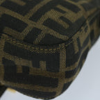 FENDI Zucca Canvas Mini Mamma Baguette Hand Bag Black Brown59810A