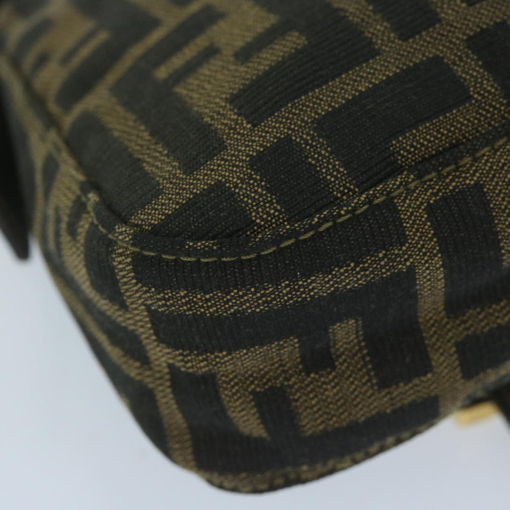 FENDI Zucca Canvas Mini Mamma Baguette Hand Bag Black Brown59810A