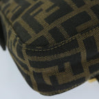 FENDI Zucca Canvas Mini Mamma Baguette Hand Bag Black Brown59810A