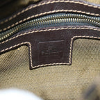 FENDI Zucca Canvas Mini Mamma Baguette Hand Bag Black Brown59810A