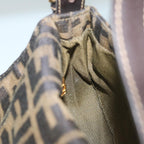 FENDI Zucca Canvas Mini Mamma Baguette Hand Bag Black Brown59810A