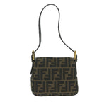 FENDI Zucca Canvas Mini Mamma Baguette Hand Bag Black Brown59810A