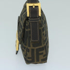 FENDI Zucca Canvas Mini Mamma Baguette Hand Bag Black Brown59810A