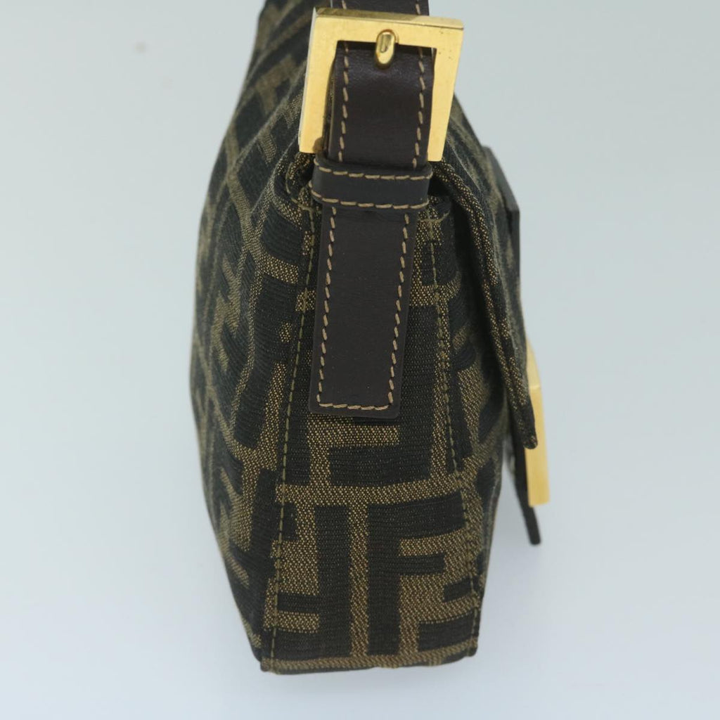FENDI Zucca Canvas Mini Mamma Baguette Hand Bag Black Brown59810A