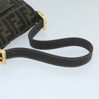 FENDI Zucca Canvas Mini Mamma Baguette Hand Bag Black Brown59810A