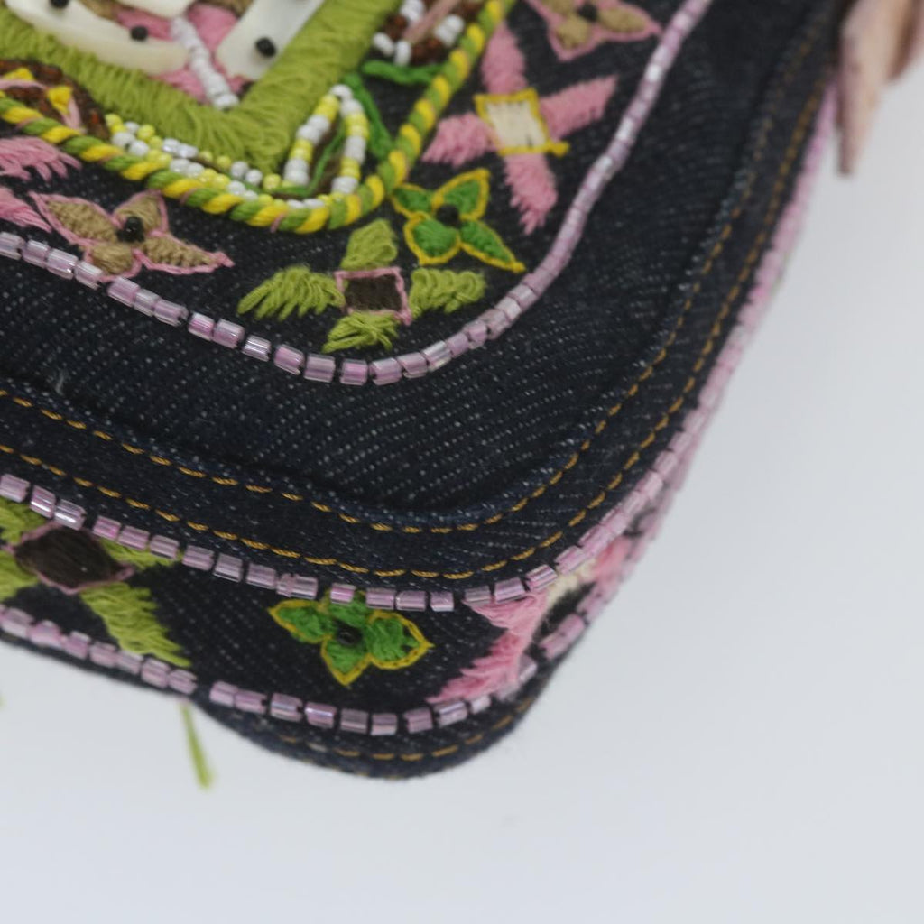 FENDI Mamma Baguette Shoulder Bag Denim Navy59814A