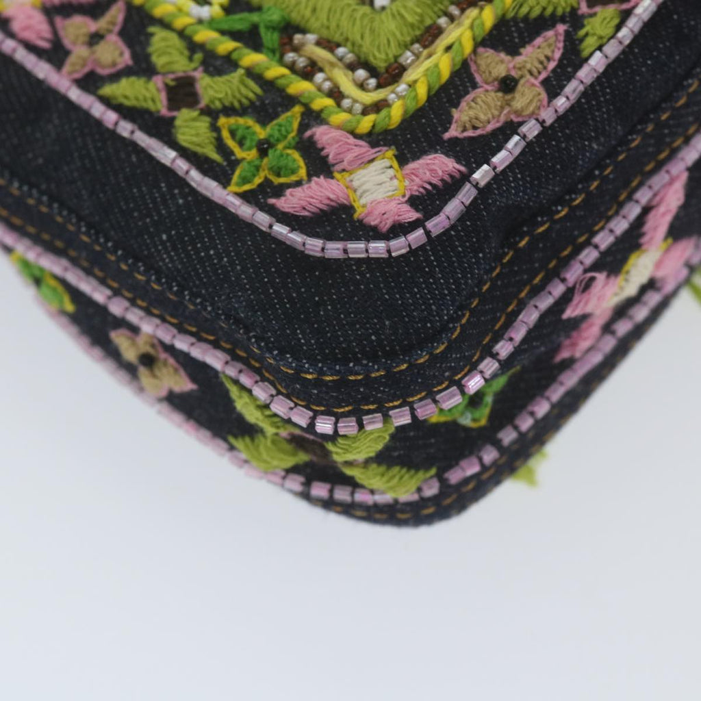 FENDI Mamma Baguette Shoulder Bag Denim Navy59814A