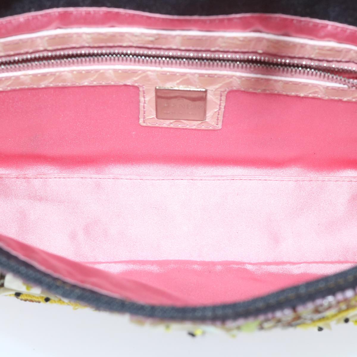 FENDI Mamma Baguette Shoulder Bag Denim Navy59814A