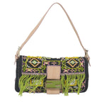 FENDI Mamma Baguette Shoulder Bag Denim Navy59814A