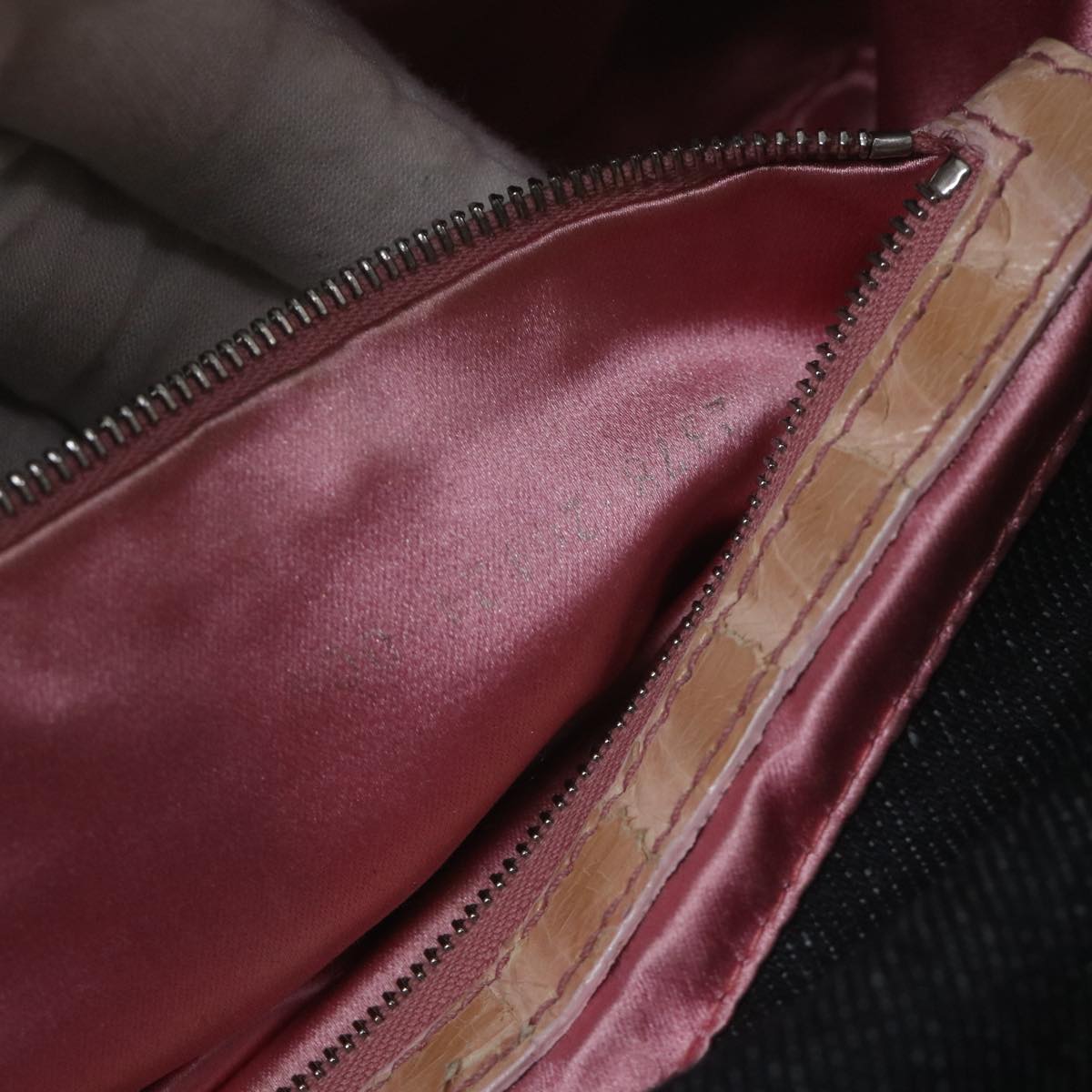 FENDI Mamma Baguette Shoulder Bag Denim Navy59814A