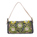 FENDI Mamma Baguette Shoulder Bag Denim Navy59814A