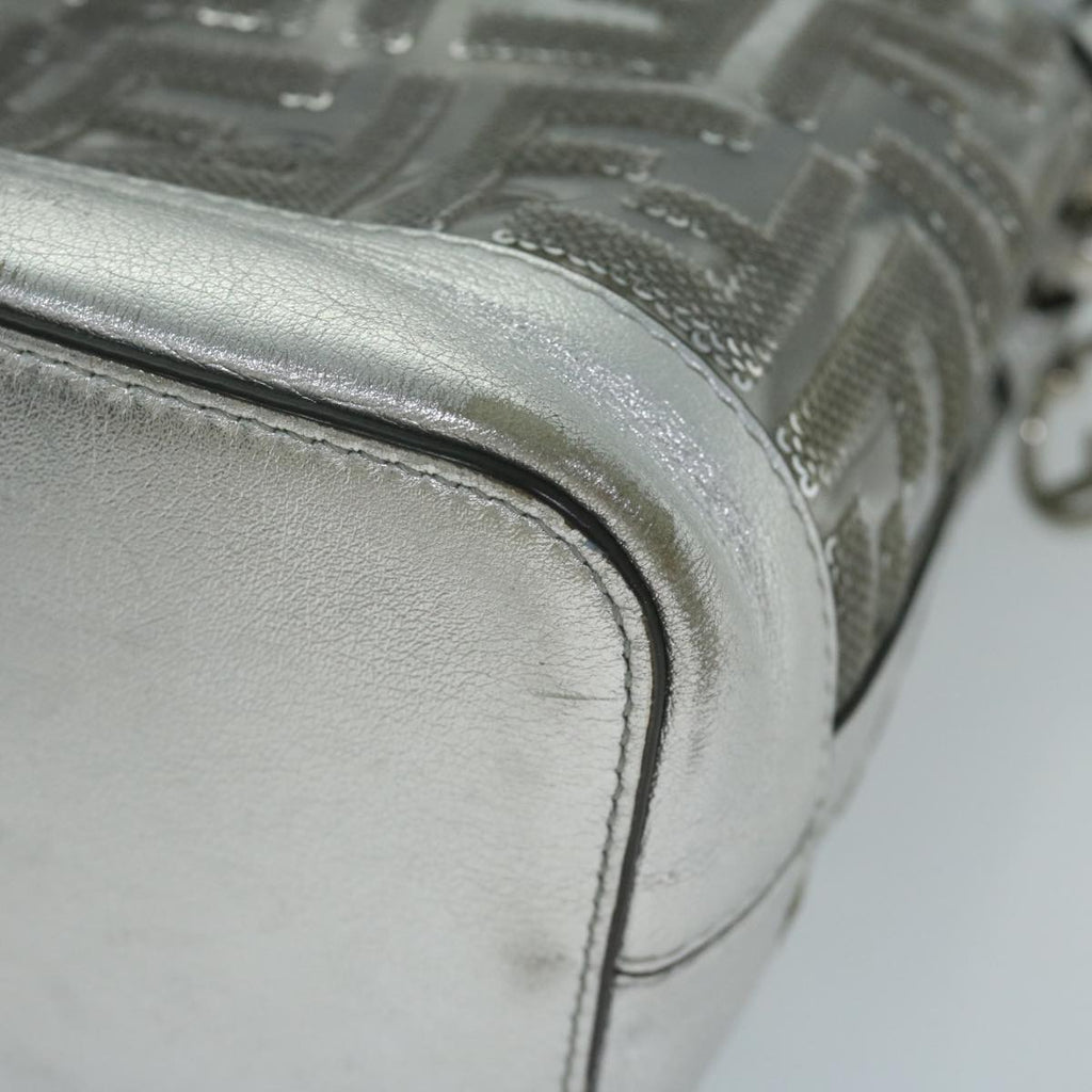 FENDI Zucca Canvas Montrezor Shoulder Bag Silver59882A