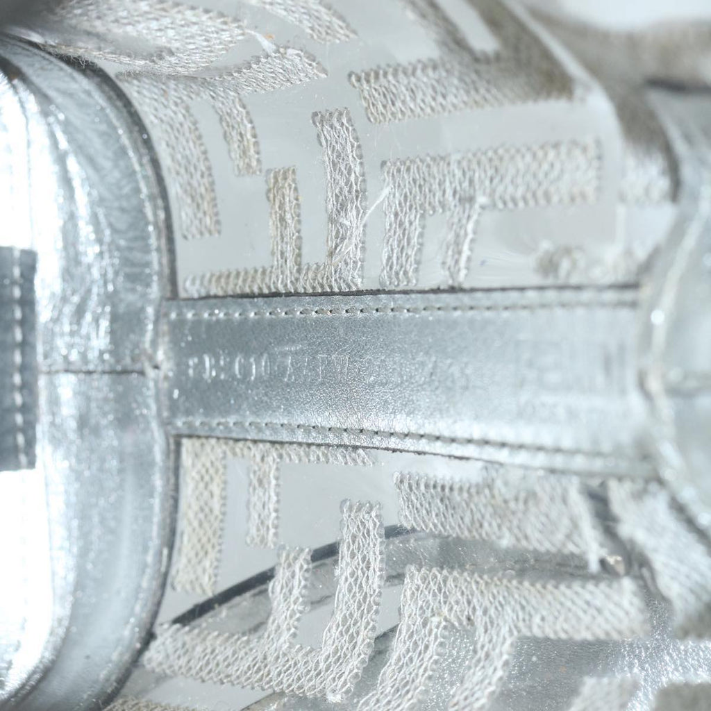 FENDI Zucca Canvas Montrezor Shoulder Bag Silver59882A