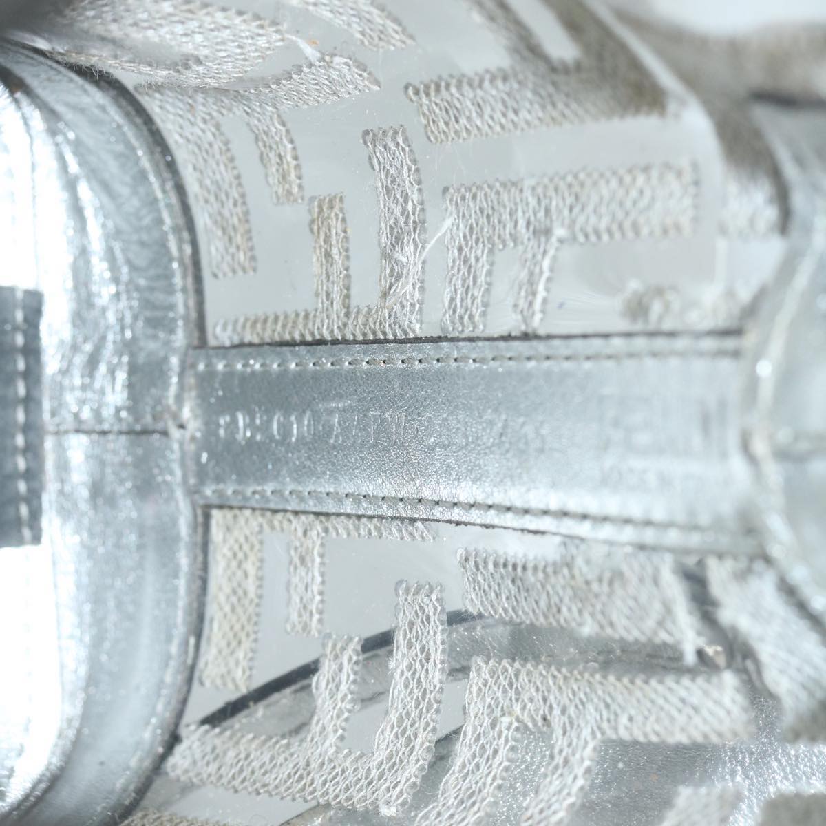 FENDI Zucca Canvas Montrezor Shoulder Bag Silver59882A