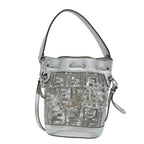 FENDI Zucca Canvas Montrezor Shoulder Bag Silver59882A