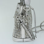 FENDI Zucca Canvas Montrezor Shoulder Bag Silver59882A