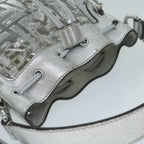 FENDI Zucca Canvas Montrezor Shoulder Bag Silver59882A