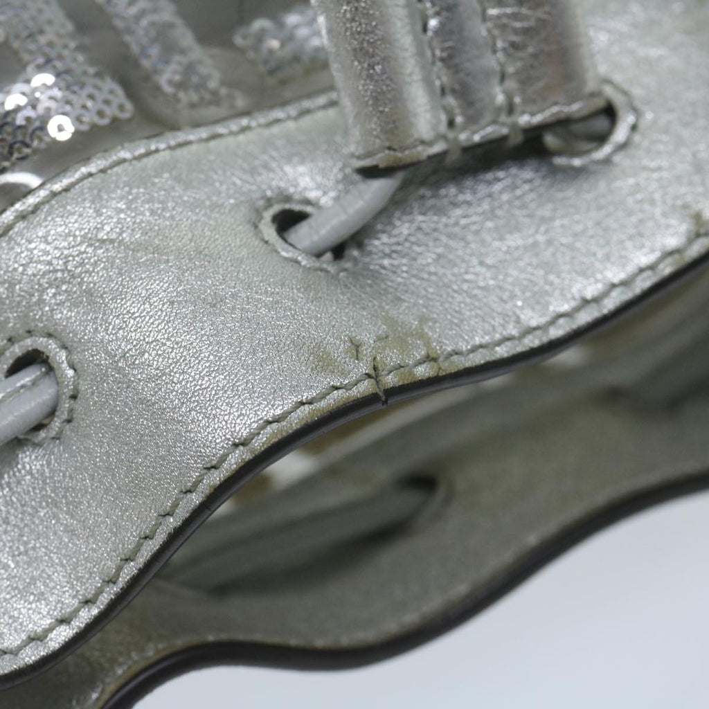 FENDI Zucca Canvas Montrezor Shoulder Bag Silver59882A