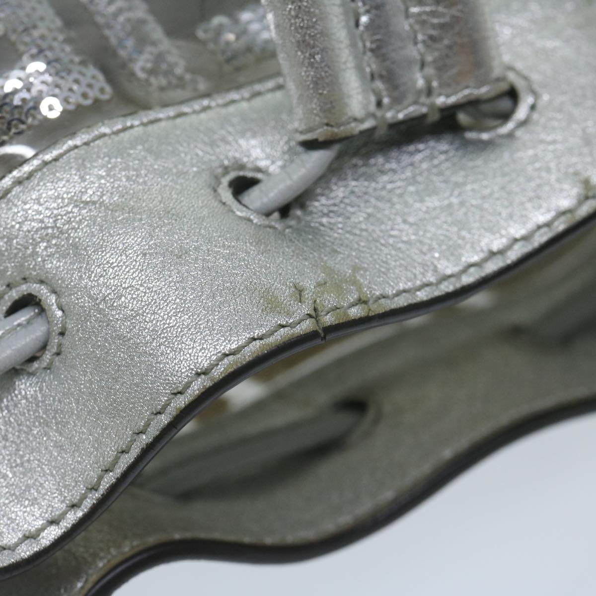 FENDI Zucca Canvas Montrezor Shoulder Bag Silver59882A