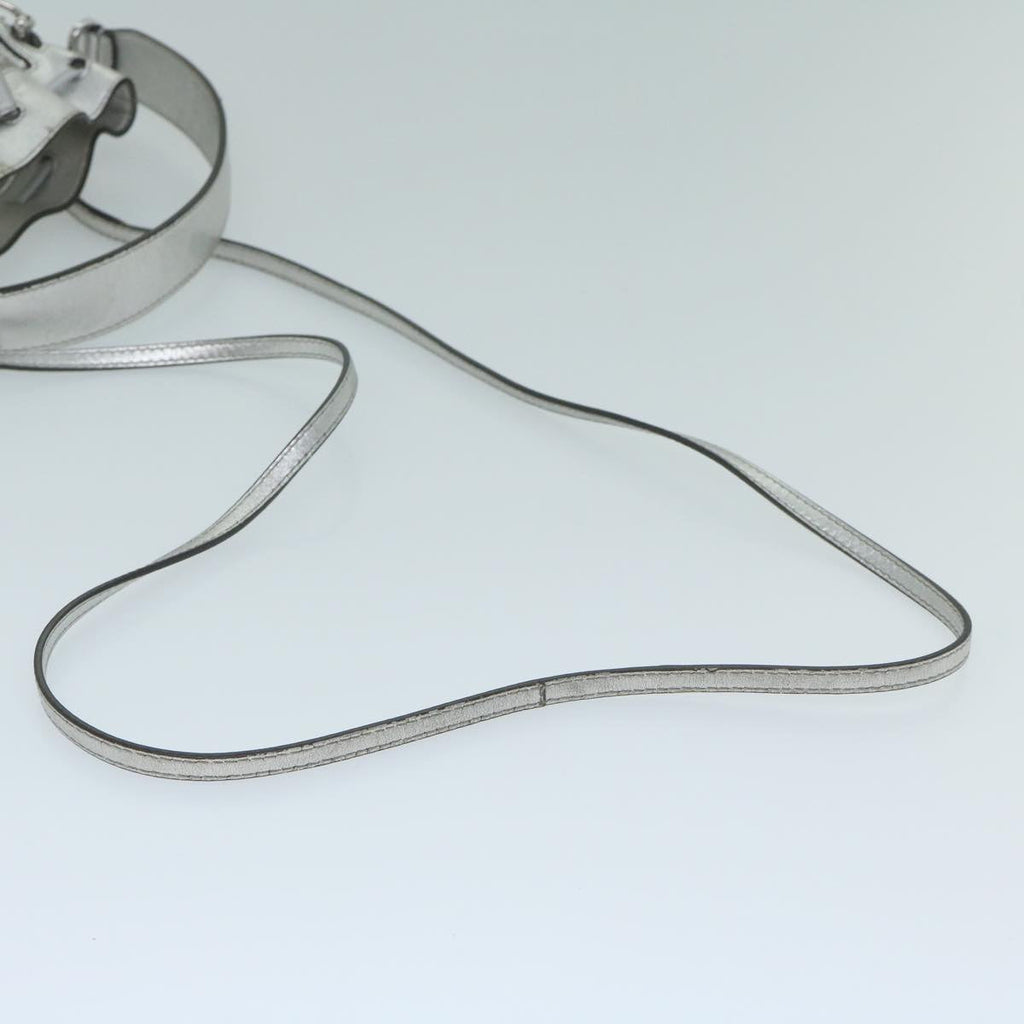 FENDI Zucca Canvas Montrezor Shoulder Bag Silver59882A