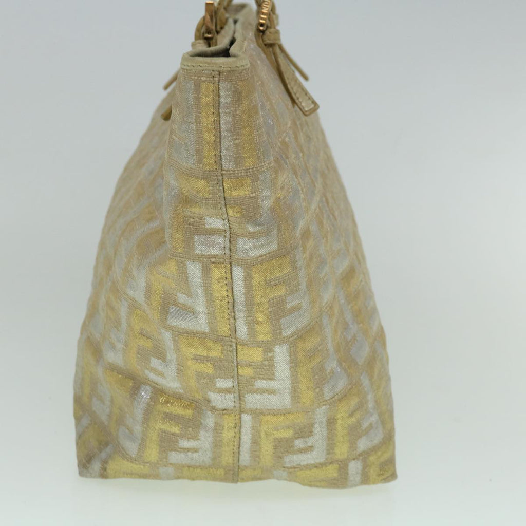 FENDI Zucca Canvas Tote Bag Gold Silver59911