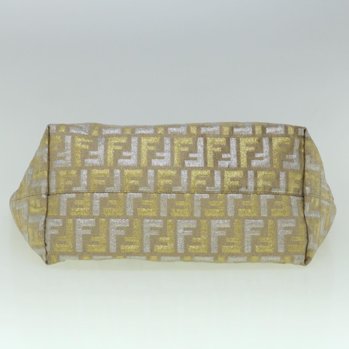 FENDI Zucca Canvas Tote Bag Gold Silver59911