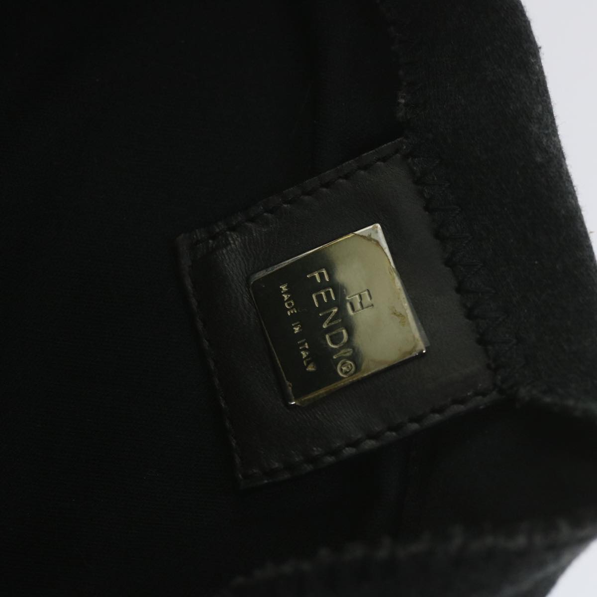 FENDI Mamma Baguette Shoulder Bag Cotton Gray 2321 26325 00859998