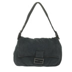 FENDI Mamma Baguette Shoulder Bag Cotton Gray 2321 26325 00859998