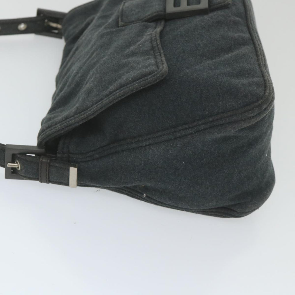 FENDI Mamma Baguette Shoulder Bag Cotton Gray 2321 26325 00859998