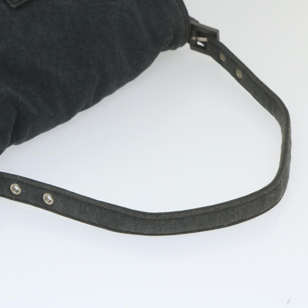 FENDI Mamma Baguette Shoulder Bag Cotton Gray 2321 26325 00859998
