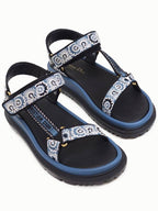 D-Way Embroidered Logo Sandals Blue Dior