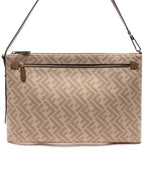 Fendi FF Logo Vertigo Clutch Bag Beige