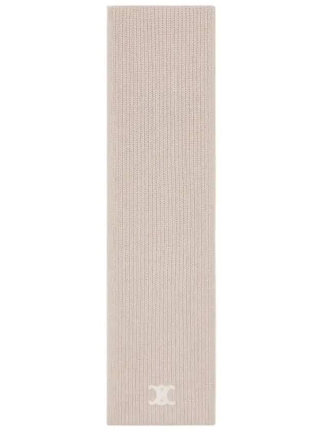 CELINE Triomphe Cashmere Muffler Ivory