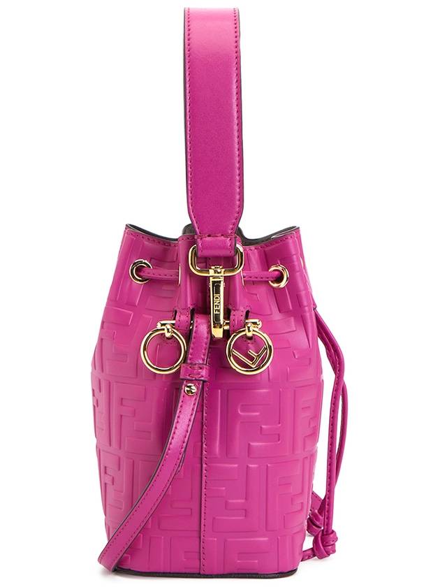 Fendi Mon Tresor Small Leather Bucket Bag Pink