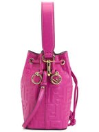 Fendi Mon Tresor Small Leather Bucket Bag Pink