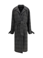 Balenciaga Women Check Long Coat