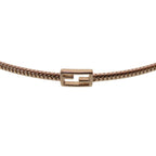 FENDI choker 8AG994 metal Pink gold FF Baguette
