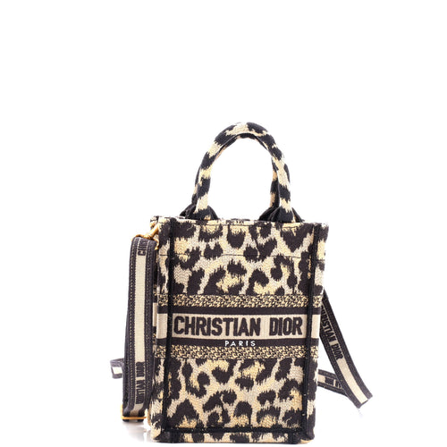 Dior Book Tote Phone Bag Embroidered Canvas Mini