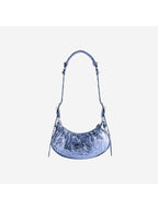 Balenciaga Metallic Le Cagol XS Lambskin Shoulder Bag Purple