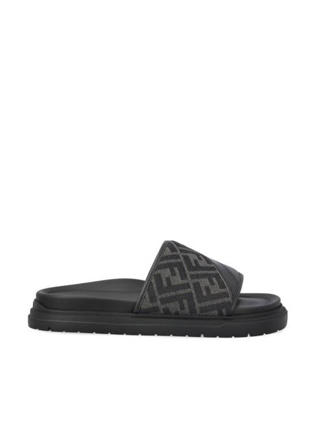 Fendi Diagonal FF Jacquard Slippers Grey