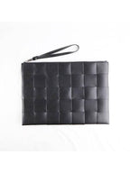 Bottega Veneta Intrecciato Weaving Strap Clutch Bag Black