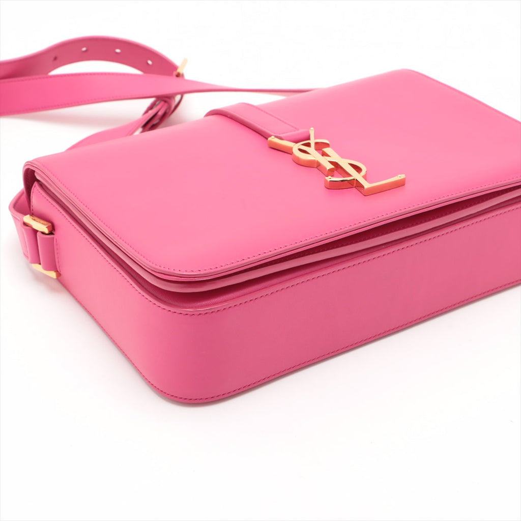 Saint Laurent  Universal City Leather Shoulder Bag Pink 357403