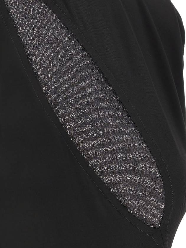 Fendi Jersey Metallic Yarn Long Dress Black