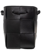 Bottega Veneta Intrecciato Cassette Small Bucket Bag Black